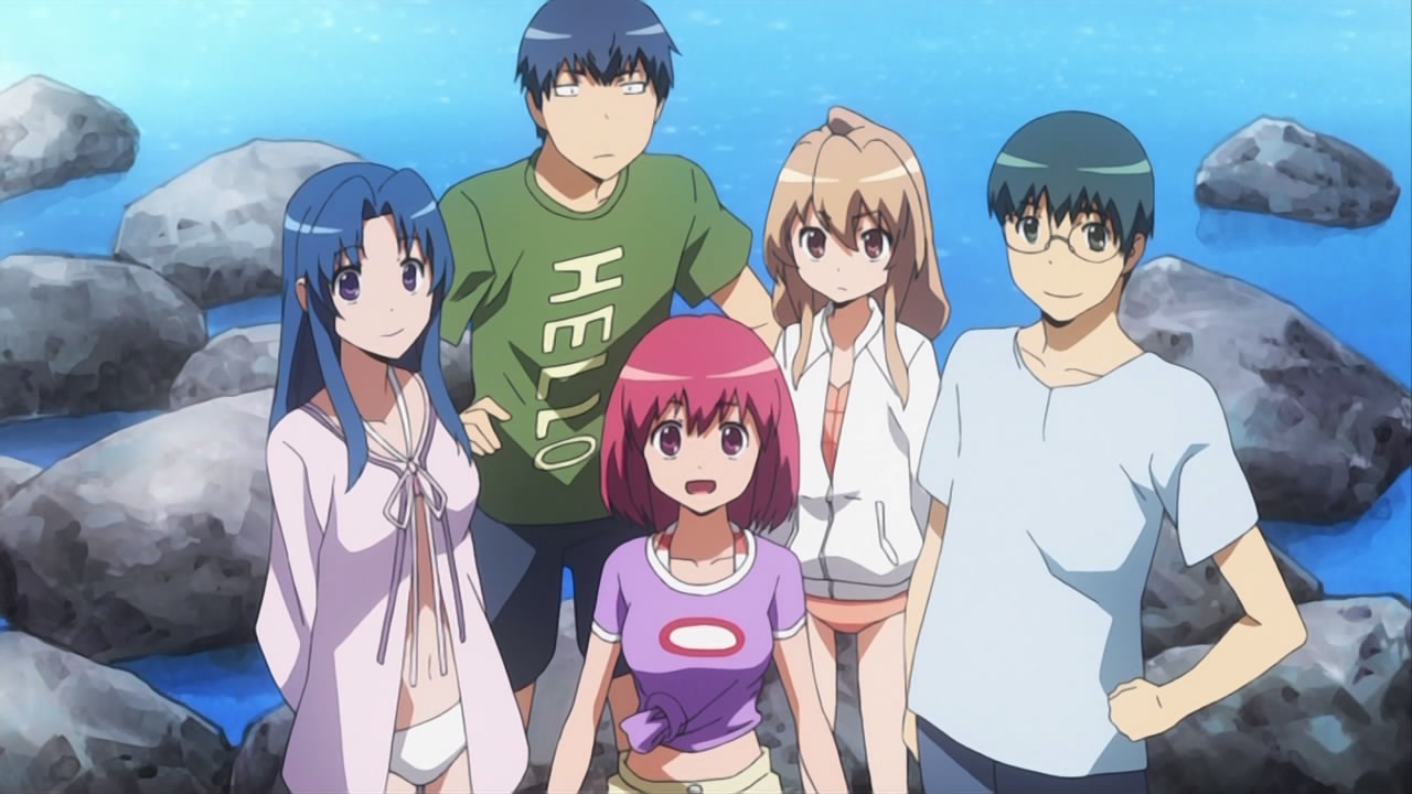 The five main characters of Toradora!